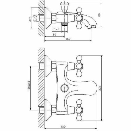 Смеситель для ванны Haiba HB3119-4